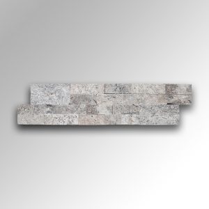 Silver Travertine Wallstone Panel Splitface
